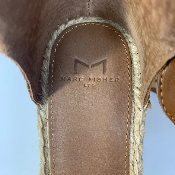 Marc Fisher Tan Wedge Sandals - Picture 2 of 11